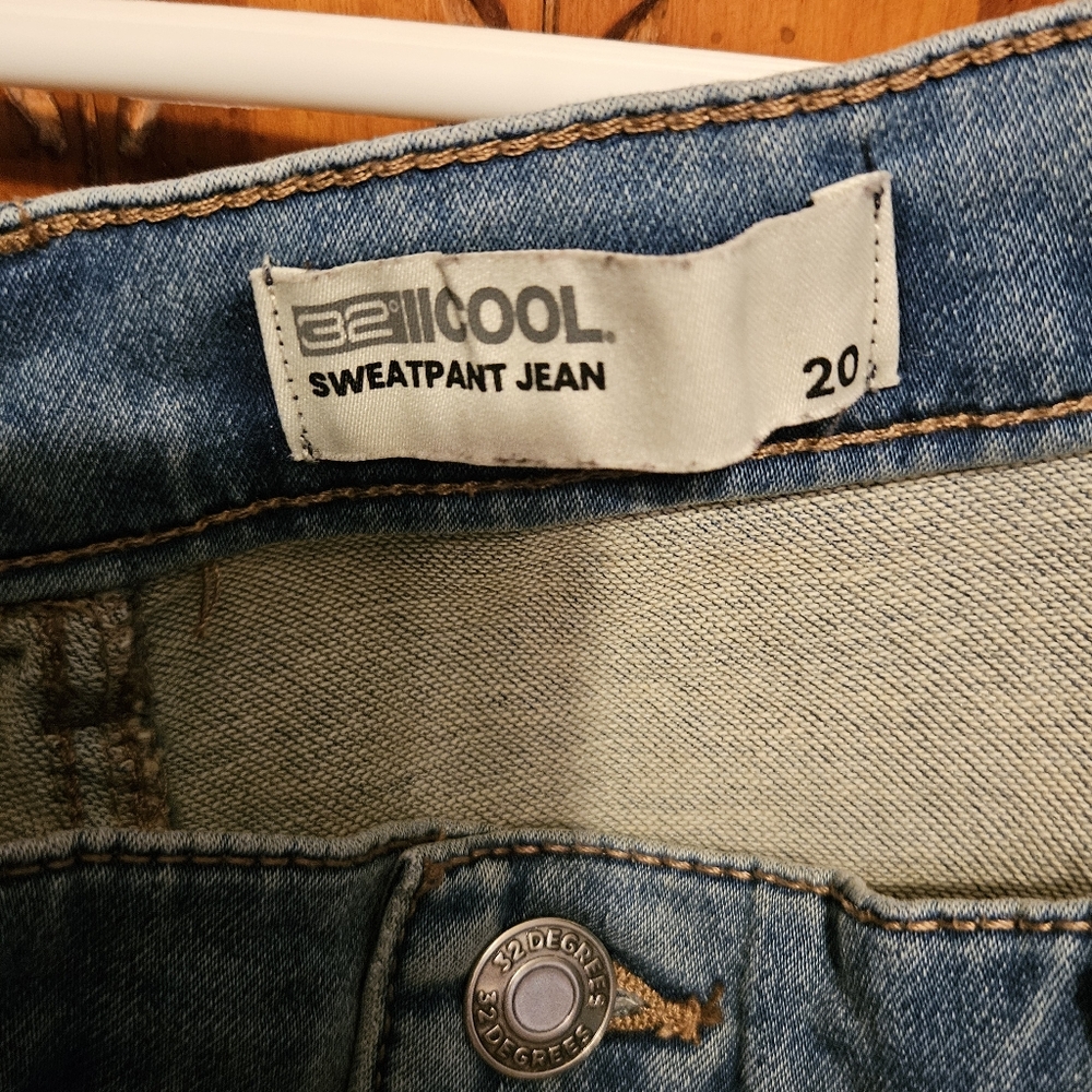 Soft cool sweatpant jeans.